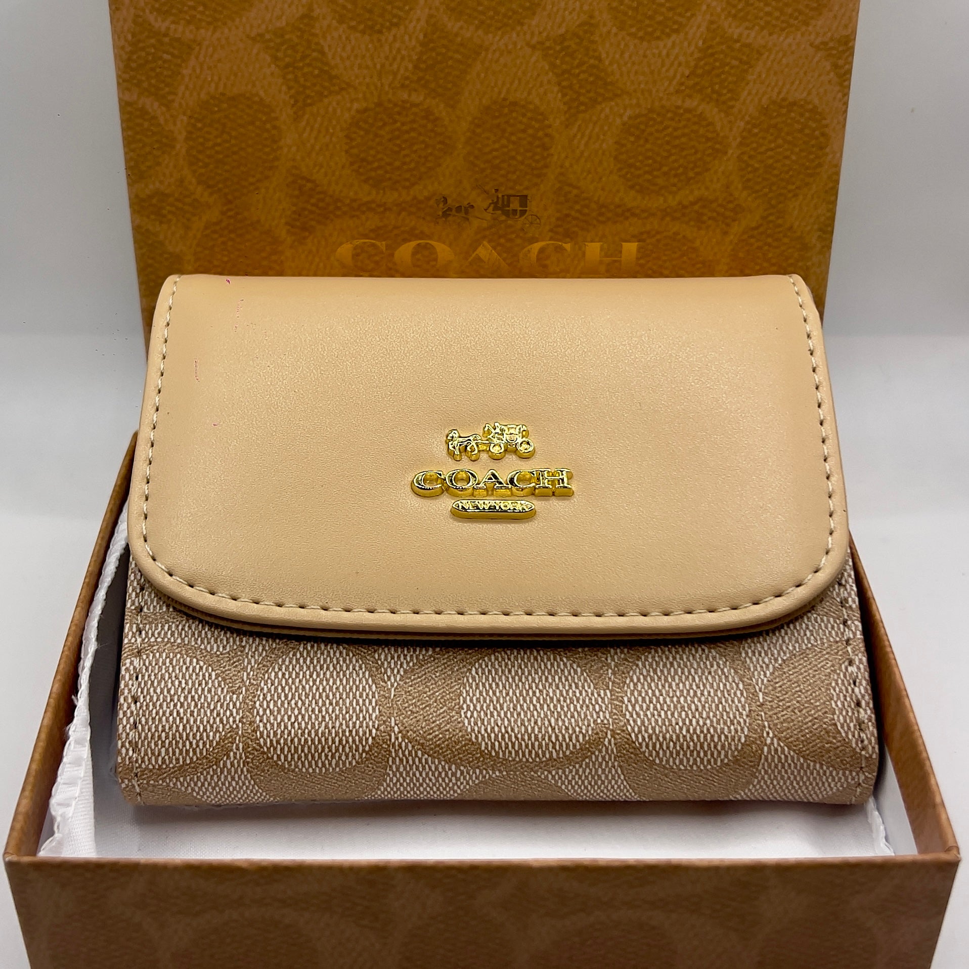 PORTEMONNAIE COACH BEIGE Pack Duo