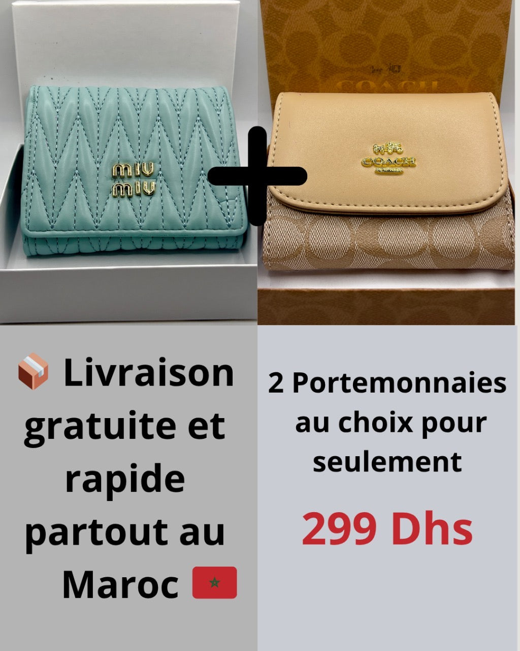 Pack Duo 2 Portemonnaies à 299Dhs