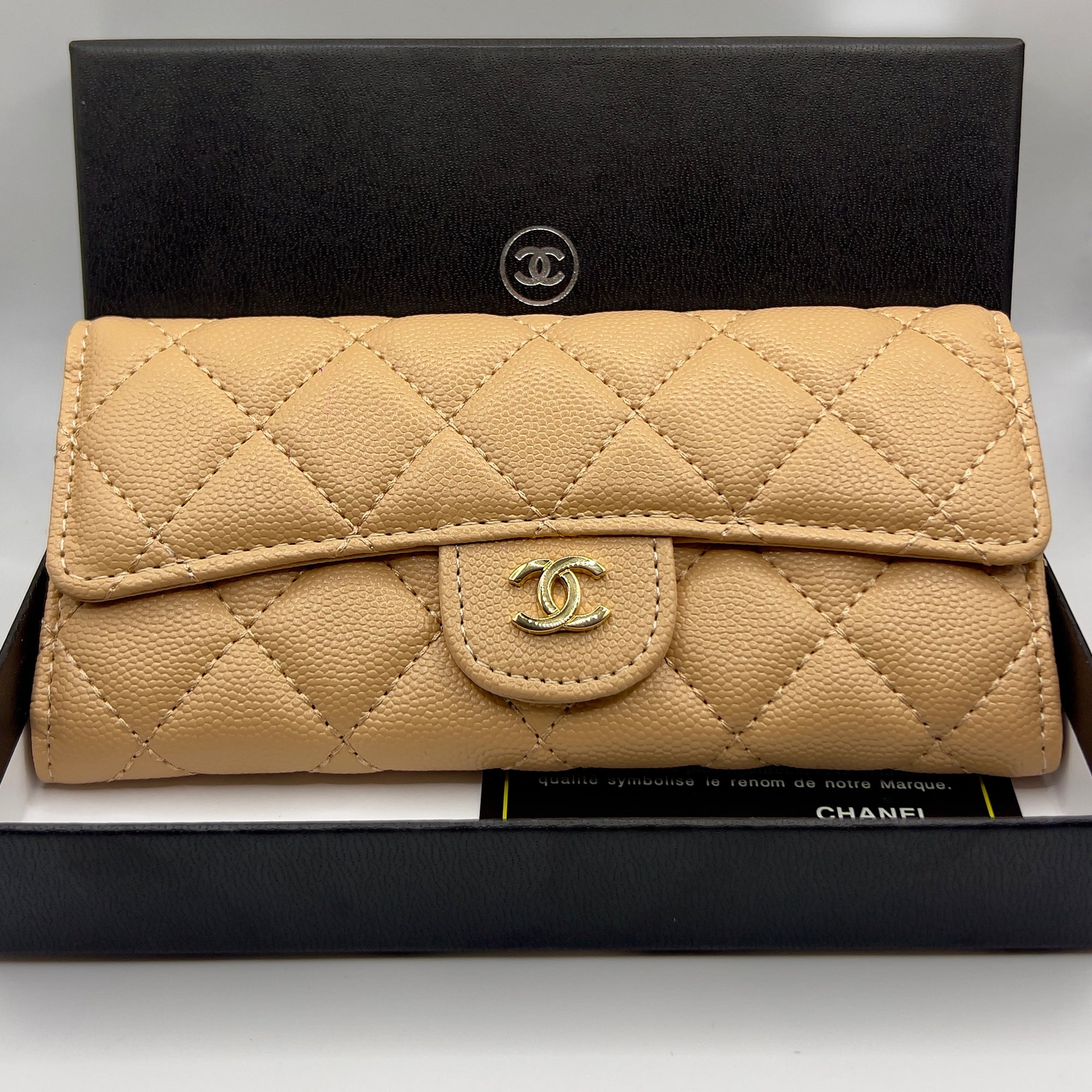 PORTE FEUILLE CHANEL BEIGE