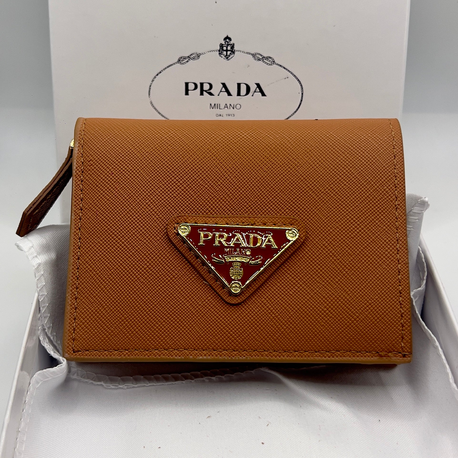 PORTEMONNAIE PRADA MARRON